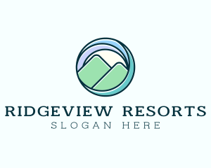 Wave Mountain Travel logo design