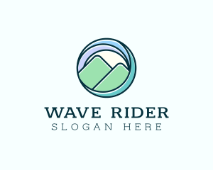 Wave Mountain Travel logo design