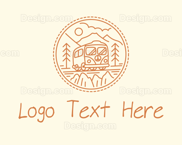 Hippie Van Road Trip Logo