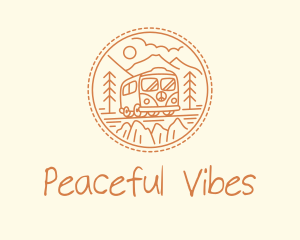 Hippie Van Road Trip  logo design