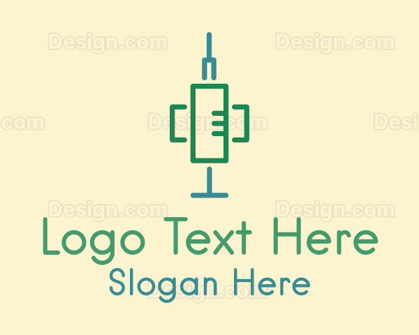 Medical Syringe Tool Logo