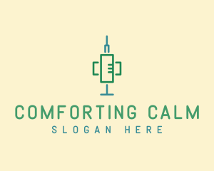 Medical Syringe Tool logo design