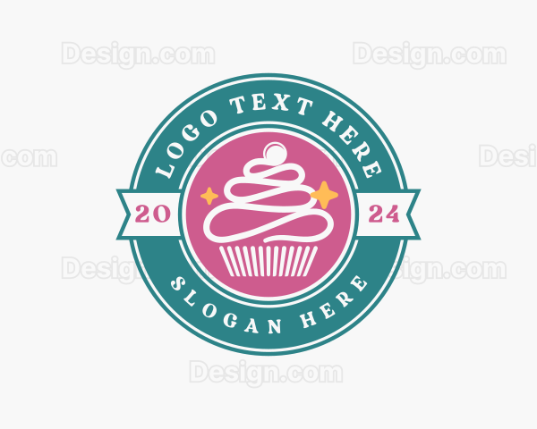 Cupcake Dessert Bakeshop Logo