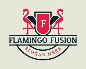 Flamingo  Shield Crest logo