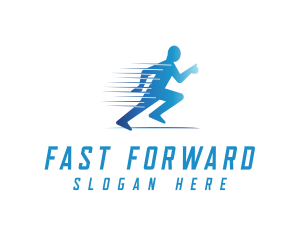 Fun Run Athlete Race logo design