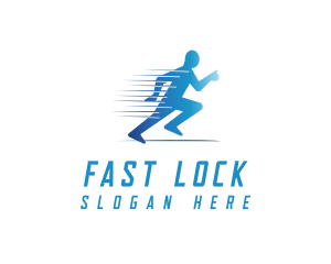 Fun Run Athlete Race logo design