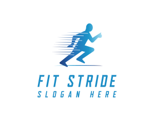 Fun Run Athlete Race logo design