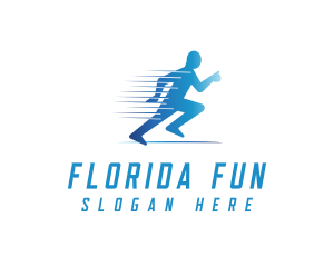 Fun Run Athlete Race logo design