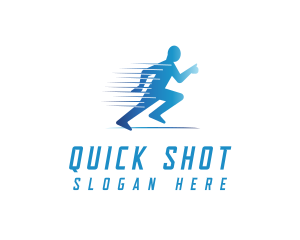 Fun Run Athlete Race logo design