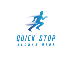 Fun Run Athlete Race logo design