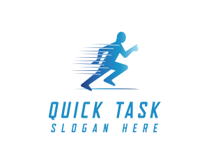 Fun Run Athlete Race logo design