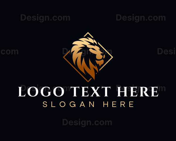 Wild Lion Animal Logo