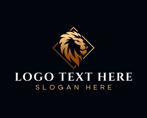 Wild Lion Animal logo