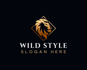 Wild Lion Animal logo design