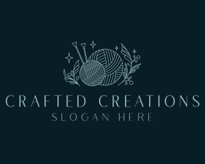 Crochet Knitting Yarn logo design