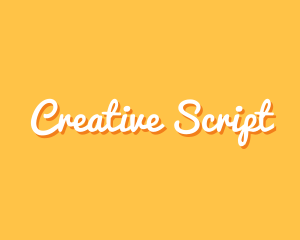 Handwritten Script Text  logo design