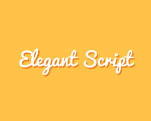 Handwritten Script Text  logo design