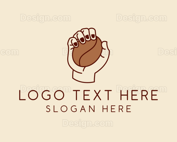 Coffee Bean Hand Logo