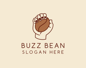 Coffee Bean Hand  logo design