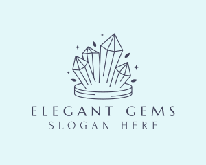 Elegant Crystals Gem logo design