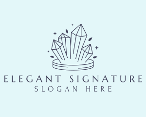 Elegant Crystals Gem logo design