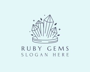 Elegant Crystals Gem logo design