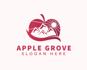 Organic Apple Mountain logo design