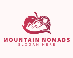 Organic Apple Mountain logo design