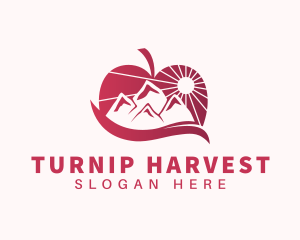 Organic Apple Mountain logo design