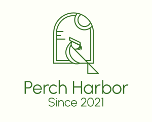 Perched Parrot Window logo
