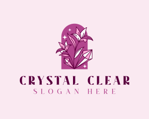 Flower Crystal Lily logo design