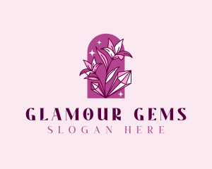 Flower Crystal Lily logo design