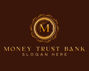 Cryptocurrency Coin Banking logo design