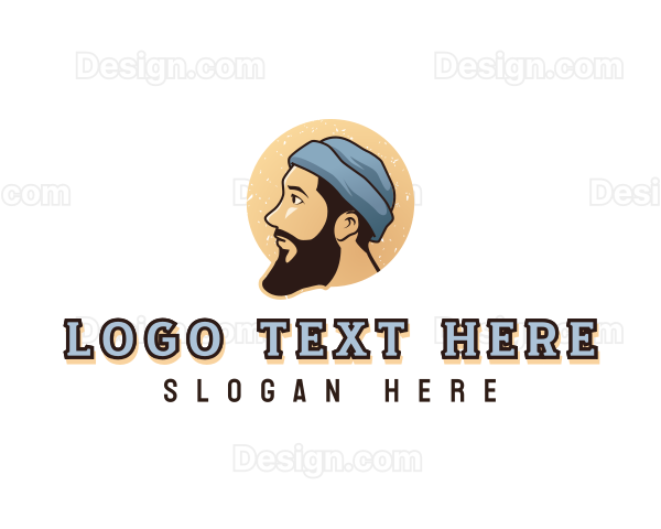 Beard Beanie Man Logo