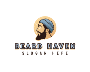 Beard Beanie Man logo design