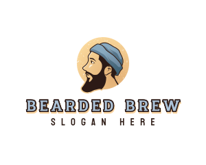 Beard Beanie Man logo design