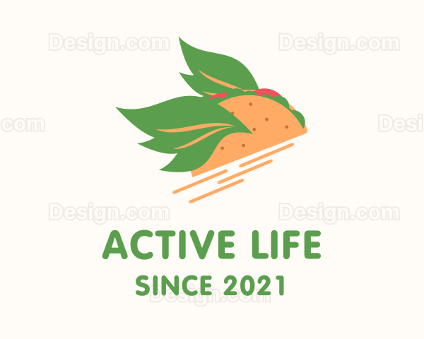 Vegan Taco Snack Logo