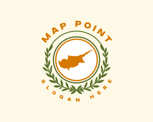 Cyprus Wreath Map logo