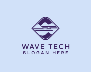 Professional Wave Tech Business logo design