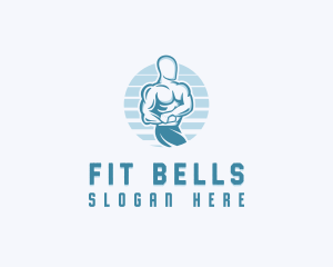 Muscular Fitness Man logo design