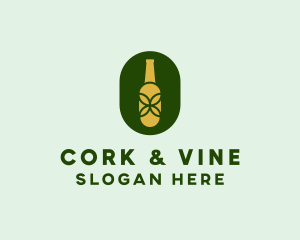 Organic Alcohol Bottle  logo design