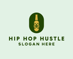 Organic Alcohol Bottle  logo design