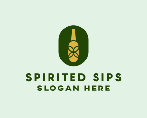 Organic Alcohol Bottle  logo design