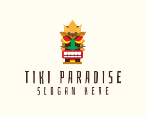 Tribal Tiki Mask logo