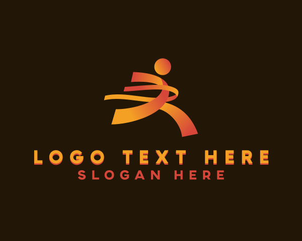 Running logo example 1