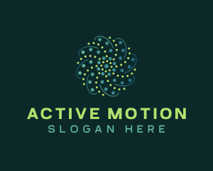 Abstract Motion Dots logo design