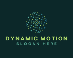 Abstract Motion Dots logo design