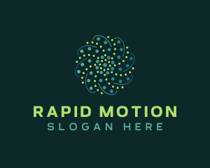 Abstract Motion Dots logo design