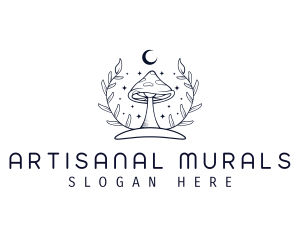 Mushroom Night Plant logo design