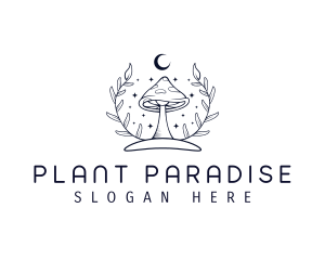 Mushroom Night Plant logo design